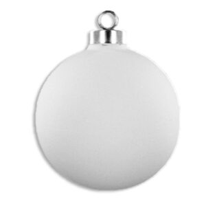 3in Silver Cap Ball Ornament